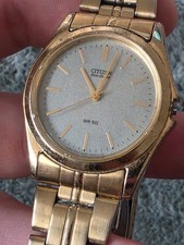 Mens citizen eco drive gold watch