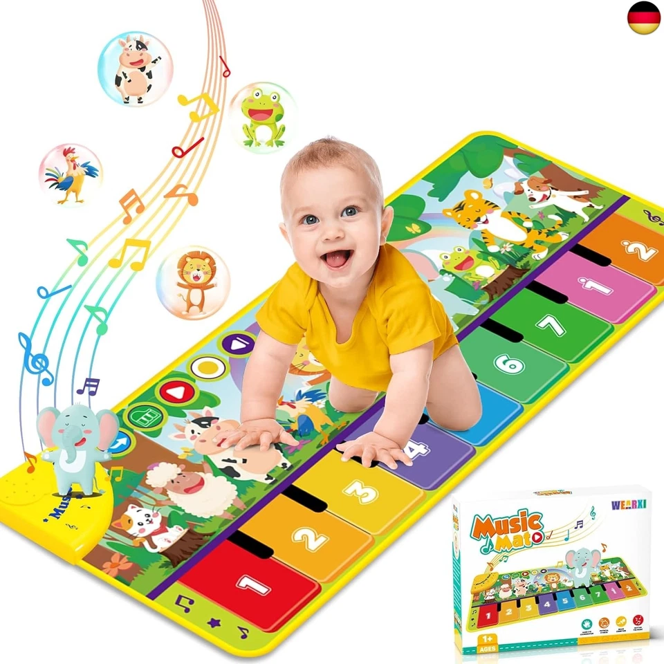 BESUCHE DEN WEARXI-STORE WEARXI Baby Spielzeug ab 1 Jahr Musikmatte, Ostergeschenke Kinder,