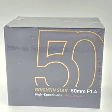 Brightin Star 50mm F1.4 APS-C High-Speed Lens New Sealed