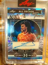 RUUD GULLIT 2025 Leaf Sports Metal Heroes All Decade BLUE Crystal AUTOGRAPH #/4