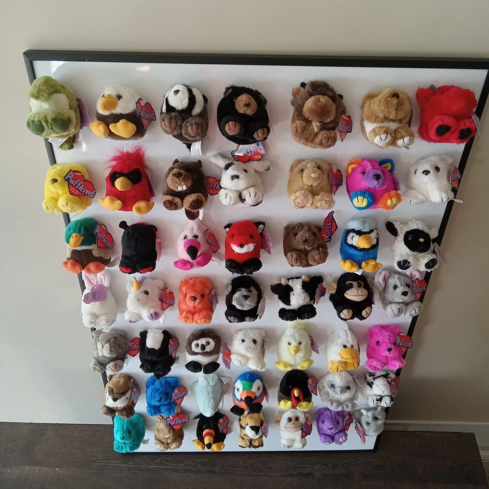 Лот из 49 коллекционных мягких магнитов для животных Puffkin (плюшевые магниты), от Swibco - Изображение 2 из 4
