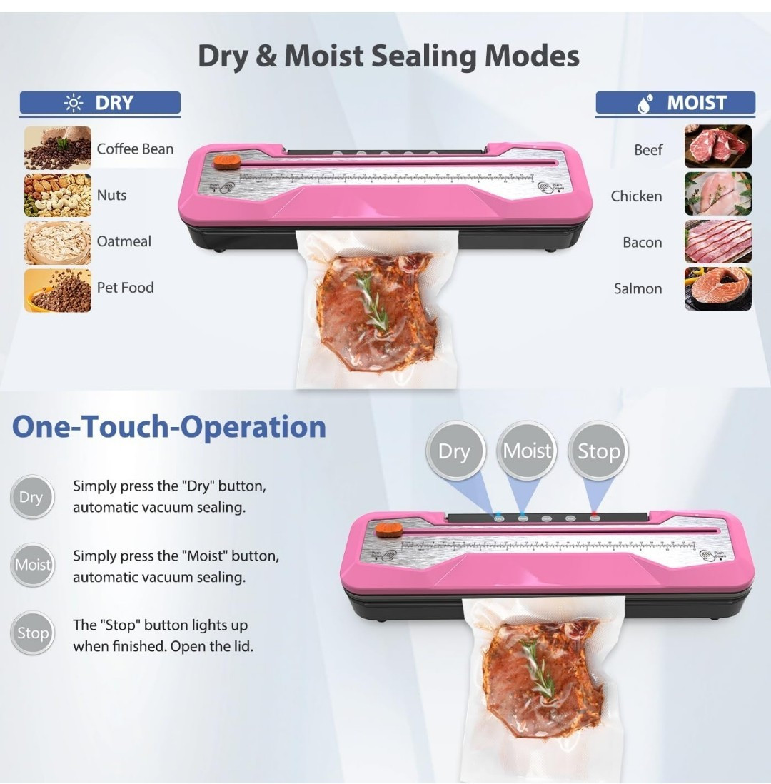 OidoZacVacuum Sealer Machine, Automatic Food Vacuum Sealer 5 Modes with...