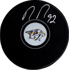 Ryan Johansen autographed signed puck NHL Nashville Predators PSA COA Witness