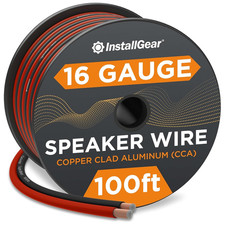 16 Gauge Speaker Wire Oxygen-Free Copper 100-Feet Red/Brown