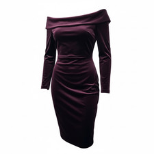 Calvin Klein Velvet Off Shoulder Dress Womens...