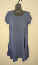 Fresh Produce Blue 100% Cotton Dress Medium Made in USA