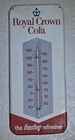 Vintage Royal Crown Cola Tin Ad Sign Thermometer Soda Pop The Fresher Refresher