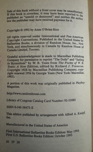 ANNE RICE - First 4 “Interview with the Vampire” Series - Picture 10 of 10