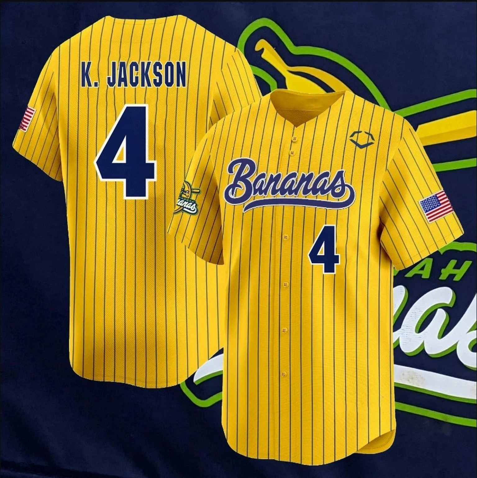Personalized Savannah Bananas #4 KJ Jackson Baseball Jersey Shirt All Size