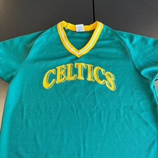 VTG don alleson Pullover Top shirt mens size L Deadstock Made in USA Celtics NBA