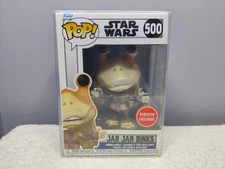 Funko Pop Star Wars Jar Jar Binks Gamestop Exclusive #500 w/Protector