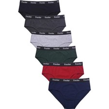 6 Pack KNOCKER MEN'S COLOR BAND BIKINI BRIEFS Underwear Size S M L XL Solid