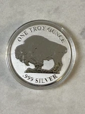Silver Reverse Proof Buffalo Bison Silver Round 1 oz .999 Fine Silver