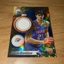 Topps 2025-26 Holiday Relic Brooks Barnhizer Blue Glitter Thunder PR-BA /299
