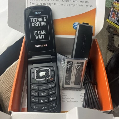 Unused AT&T SAMSUNG RUGBY 2 II SGH-A847 Camera GSM Flip Phone New Old Stock