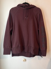 Nike Dri-FIT Just Do It Hoodie Burgundy Pullover Sweatshirt Women s M