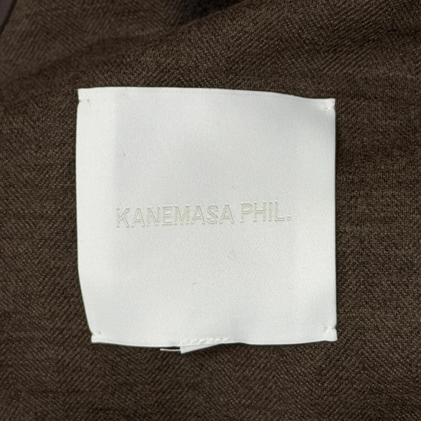 Unused KANEMASA PHIL. 36G Wool Herringbone INCL Coat Long coat image 4