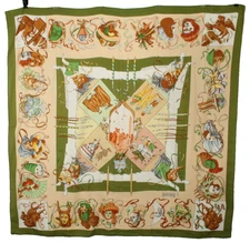 HERMES Multicolor VENEZIA Print Cashmere-Silk Blend Woven 140cm Shawl Scarf