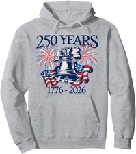 Happy Birthday American Flag 250th 4th of July Unisex Hooded Sweatshirt