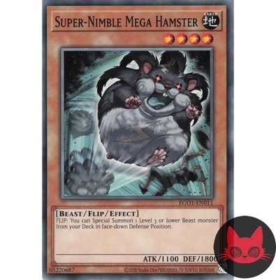 Yugioh Super-Nimble Mega Hamster EGO1-EN011 Common NM