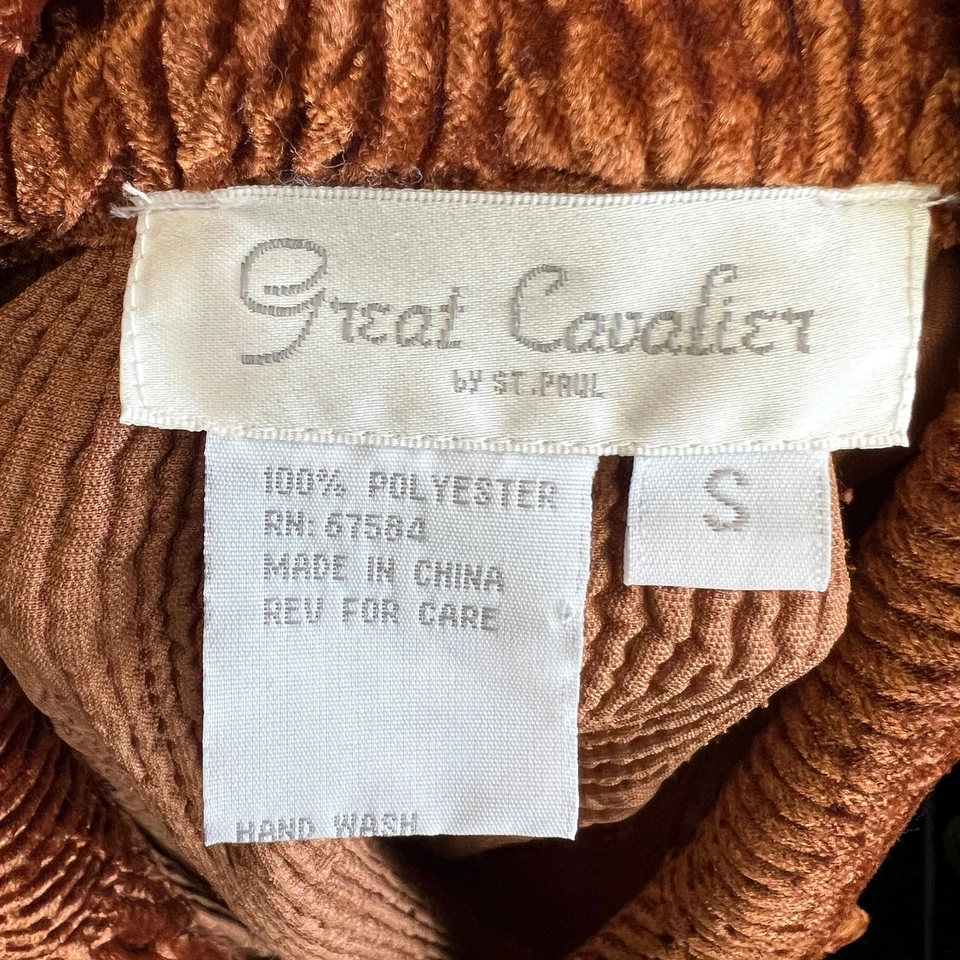 Chaqueta Blazer Vintage Great Cavalier Terciopelo Aplastado Años 90 Retro Estética Pequeña Foto 3 de 4