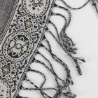 Gray Black and Beige Paisley Boho Fringe Scarf Wrap 20"x80" — photo 4