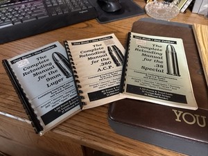 Reloading Manuals Lot Of 3, 9mm Luger, .380 ACP, .38 Special