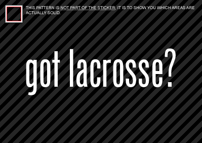 (2x) Pegatina troquelada troquelada Got Lacrosse autoadhesiva deportes universitarios - Imagen 1 de 1