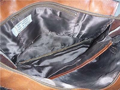 UB True Vtg Lightly Trashed! BROWN Leather Should… - image 12