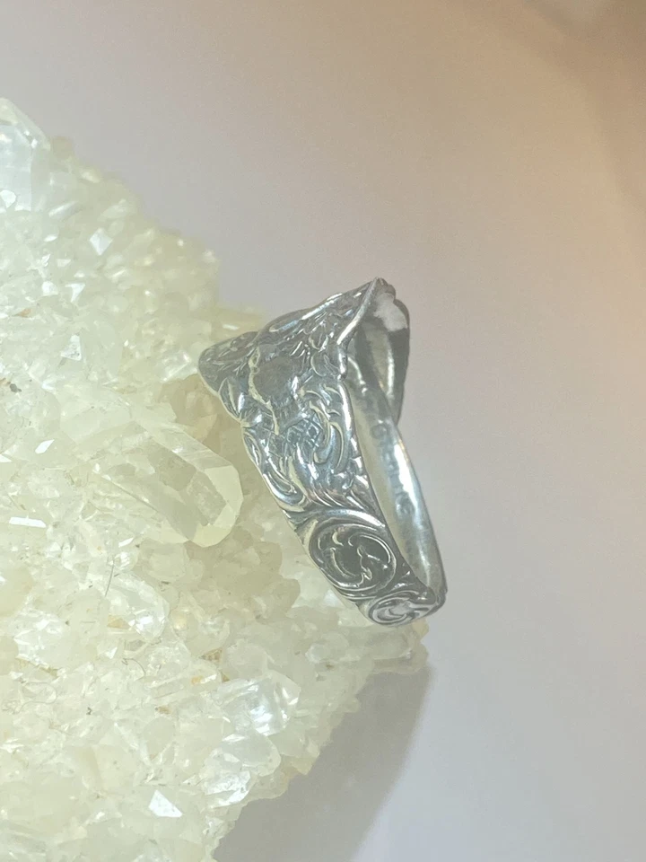 Pájaro Cuchara Anillo Pájaros Paloma Paz Banda Plata Esterlina Mujeres Niña B Foto 3 de 4