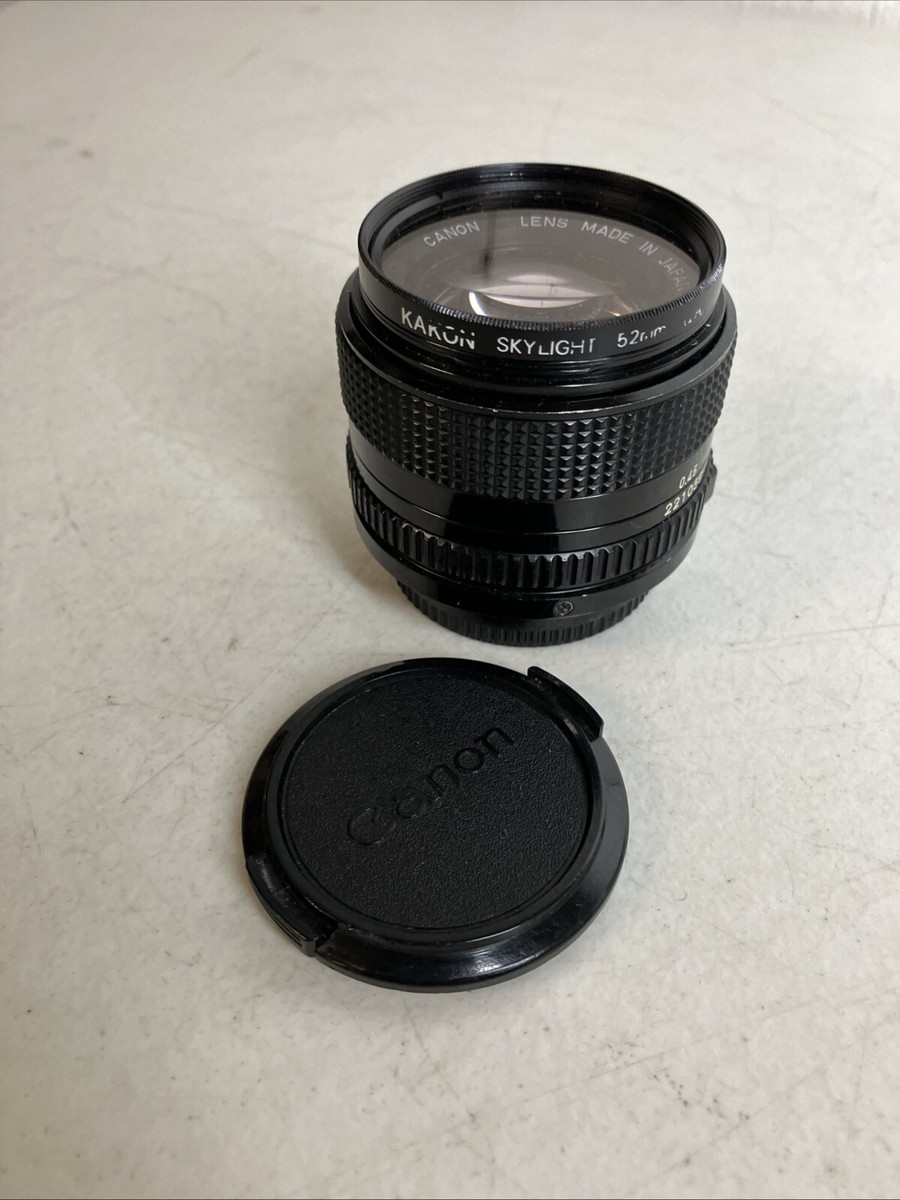 Canon FD 50mm F1.4 lens W/ Kanon Skylight 52mm | eBay
