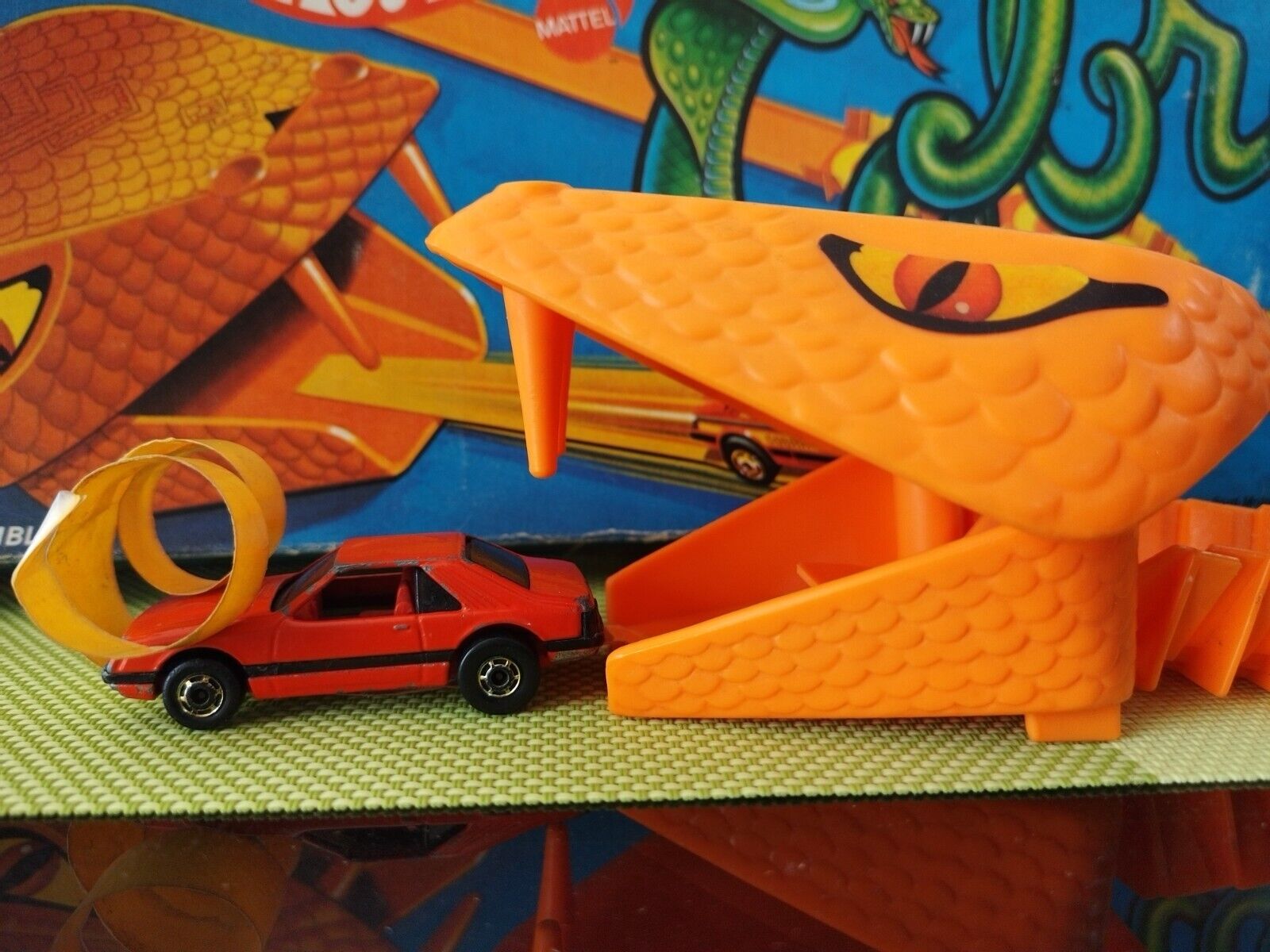 Aurimat hot wheels turbo mustang track set Super Pista Cobra 80s Mexico  1983 