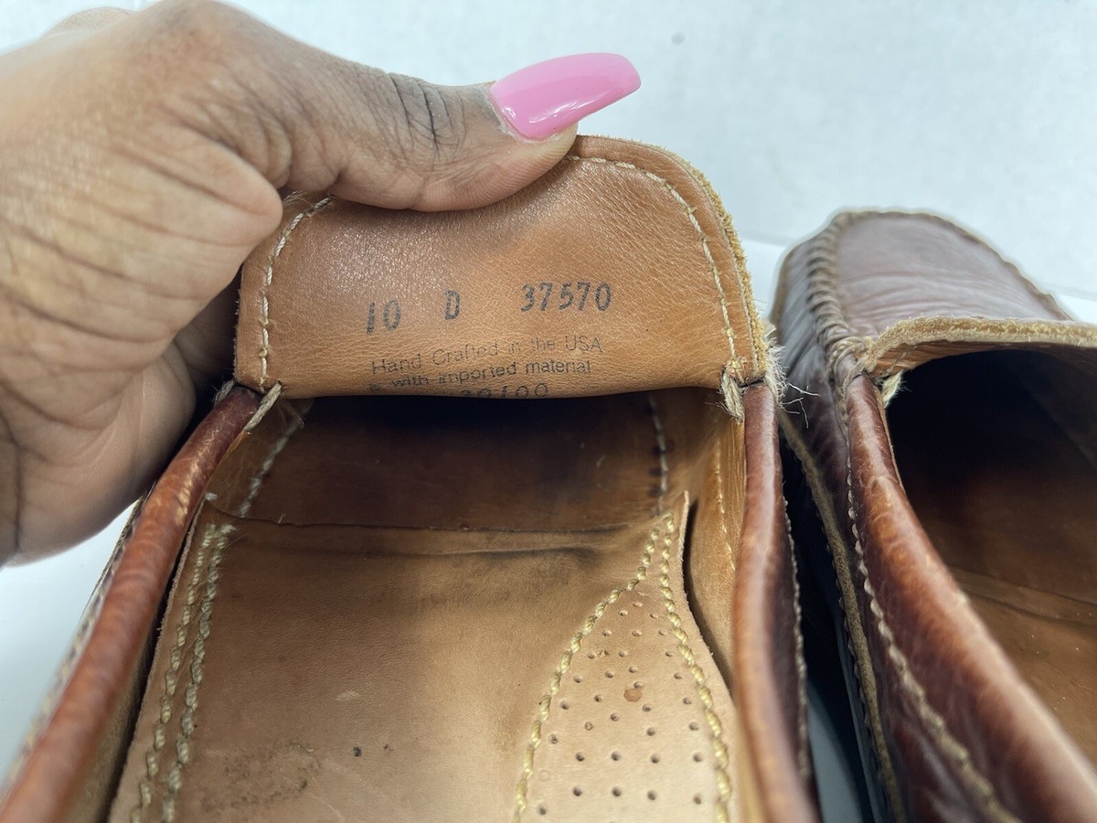 CHIPPEWA Brown Bison Slip on Leather Loafers Shoes Mens Size 8 M 37479 Chippewa Loafers Men 10 D Rugged Bison Shoes Brown Leather  main image 3