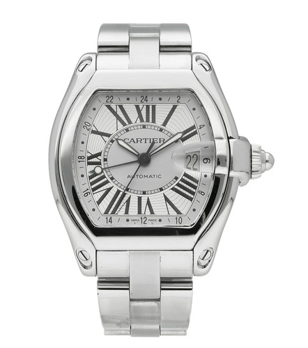 Cartier Roadster XL GMT Acciaio Inox Automatico Orologio Uomo W62032X6 |  eBay