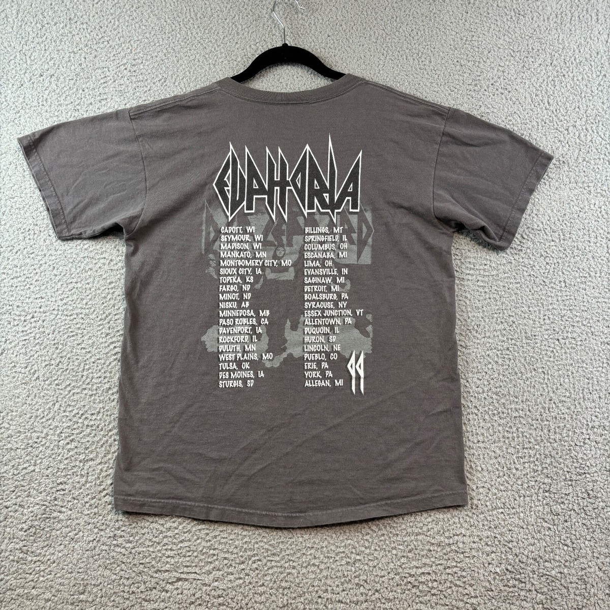 Vintage Def Leppard Euphoria Tour 2000 Concert Rock Band T-Shirt