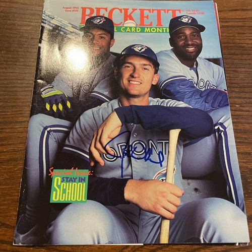 Signed John Olerud Auto Blue Jays GTP Beckett Baseball Cover Only Alomar HOF - Photo 1/9