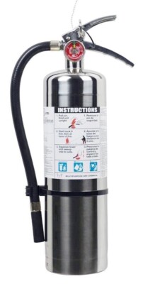  NEW (2026) 5 lb. CHROME/STAINLESS STEEL ABC FIRE EXTINGUISHER 2026 CERT.