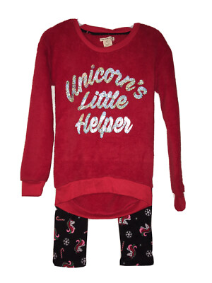 NWT One Step Up Unicorn s Little Helper Christmas Outfit S 7 / 8 Girl s SR$44