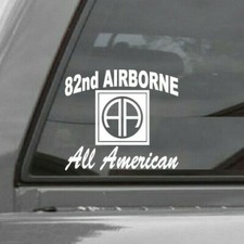 82nd Airborne All American Vinyl Window Decal U. S. Army