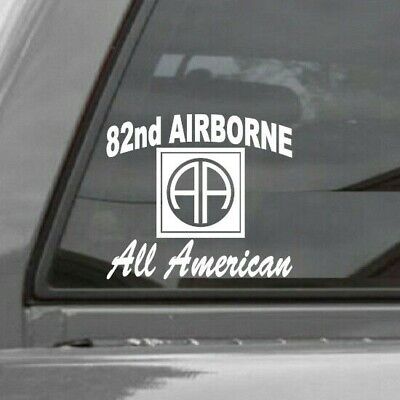82nd Airborne Division All American Vinyl Window Decal/Sticker Olive/Black
