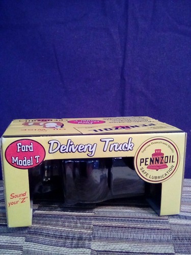Pennzoil Model T Delivery Truck, Heavy Duty Cast Metal, Bank Collectible. - Picture 4 of 5