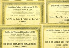Sonderpreis: Soci&eacute;t&eacute; des Tabacs et Cigarettes LE NIL &ndash; 4 verschiedene von 1924!