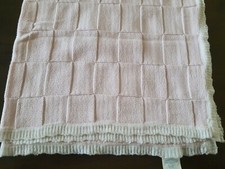 Carter's BABY Pink Cotton Knit Square W White Edging Girl Blanket lovey Carters