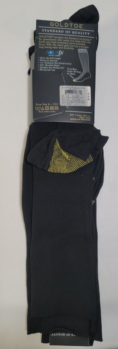Gold Toe Men's Socks Gold Toe Men's Metropolitan Over-the-Calf Dress Socks  - 3-Pack (Style 101h) GOLD TOE Over The Calf Socks For Men