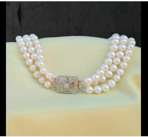 Perle Akoya Naturali Da 7-8x8-9 Mm, Perle Sciolte Filo Intero All - Foto 4