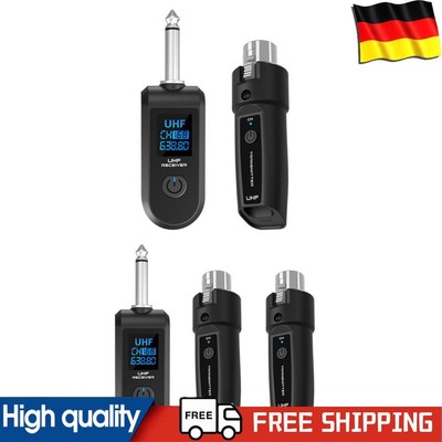 XLR Transmitter and Receiver Rechargeable Microphones Wired To Wireless System