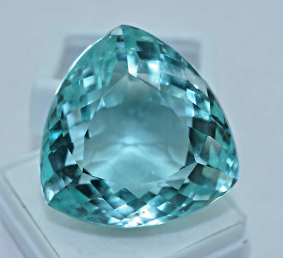Natural 60Ct A+ Certified Brazilian Blue Color Topaz Trillion Cut Loose ...