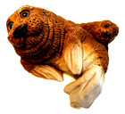 Stone Critters Seal Mother and Pup 1984 Sea Lion Walrus Vintage