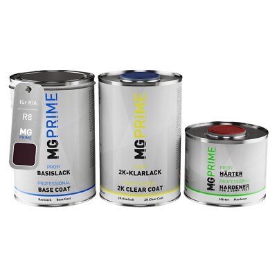 Autolack Dose Set für KIA R8 Dark Rose Red Metallic Burgundrot Metallic 2,5L