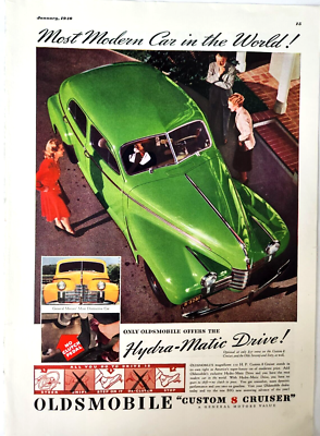 Oldsmobile Custom 8 Cruiser 1940 Vintage Car Ad GM Magazine Print